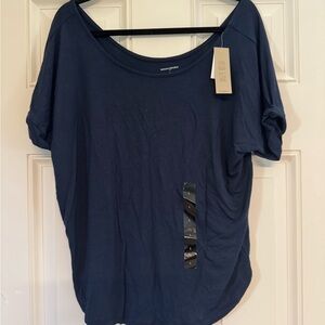 Banana Republic Dark Blue Short Sleeve Top